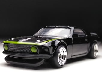 1969 Ford Mustang Boss 302 Hot wheels (Custom Real Rubber tires)