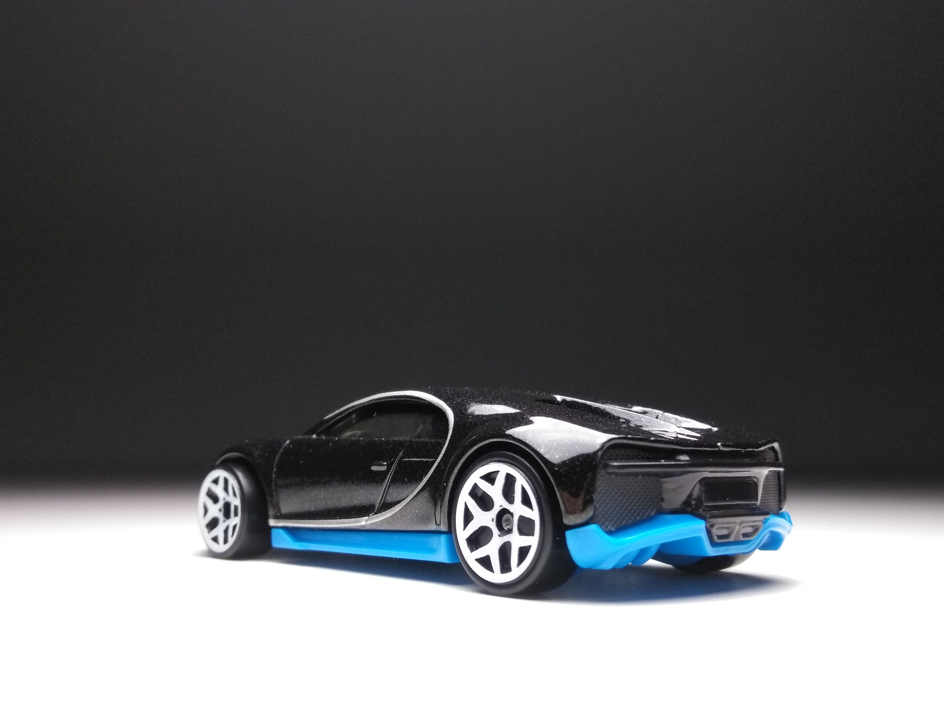 BUGATTI CHIRON Black/Blue Hot wheels Custom plastic wheels Etsy