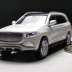 Mercedes Benz GLS White Keychain