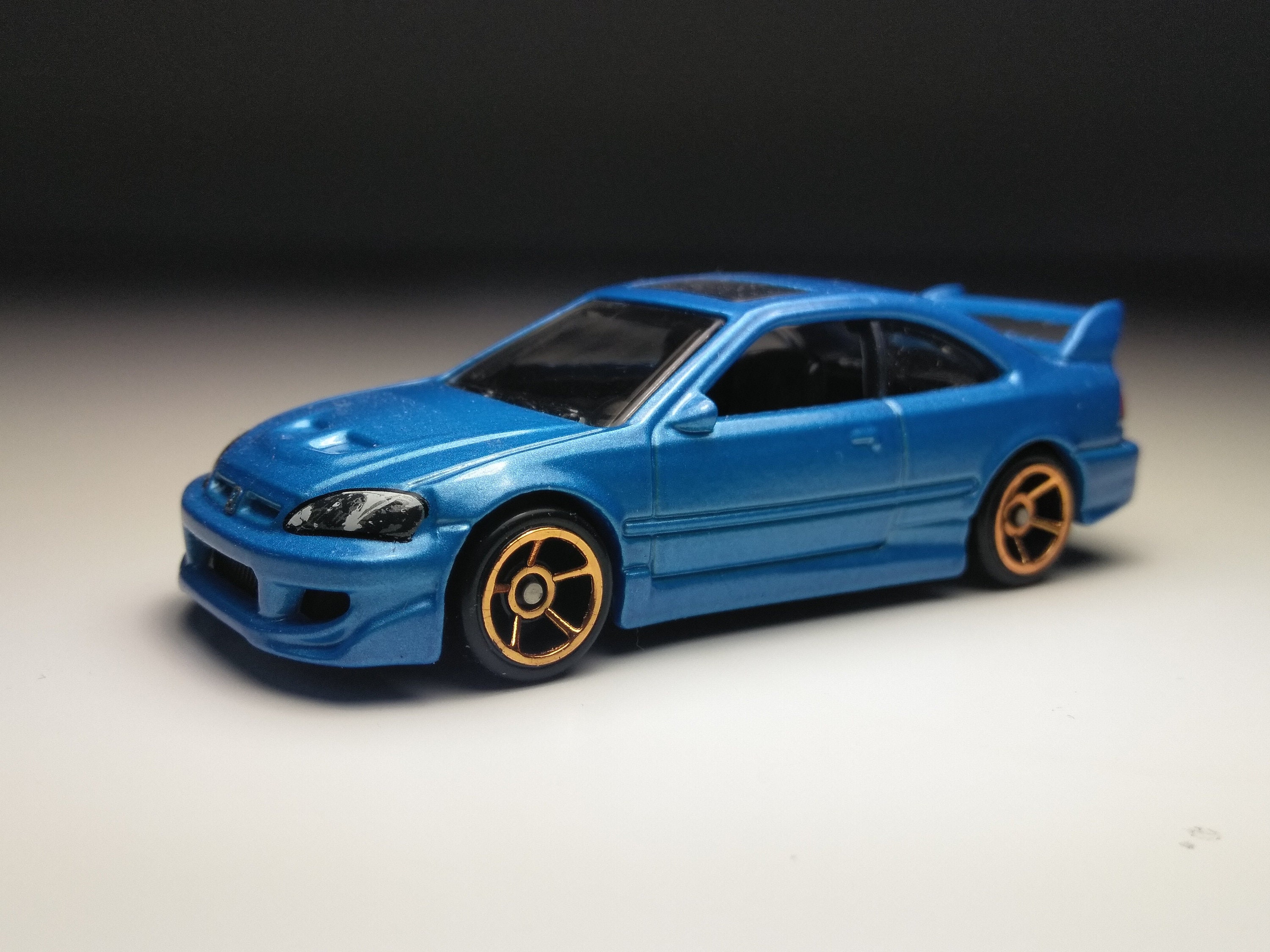 Honda Civic Si Blue Hot wheels 1/64 scale Custom plastic Etsy