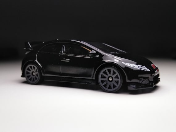 Honda Civic Type R Black Hot Wheels custom Plastic Wheels Etsy