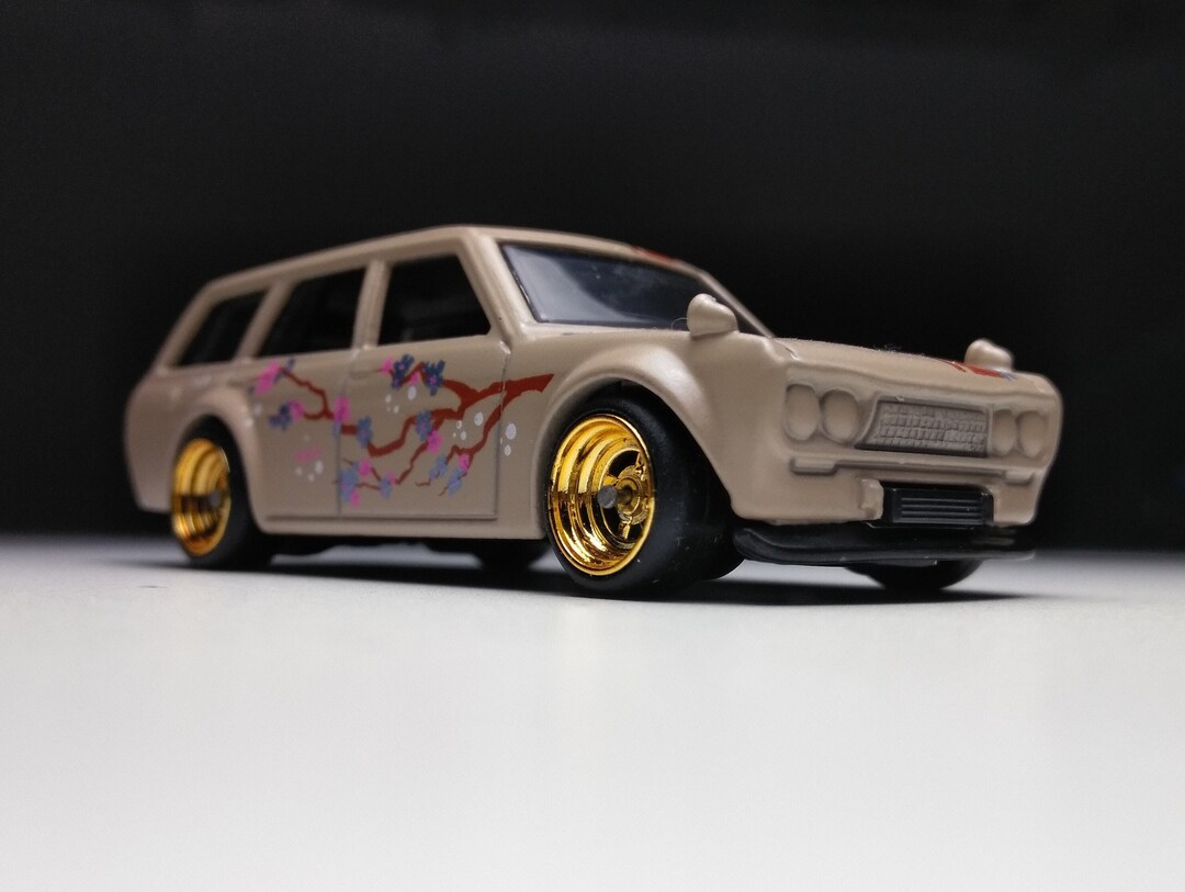 Datsun 510 Wagon Hot Wheels (custom Real Rubber Tires) - Etsy