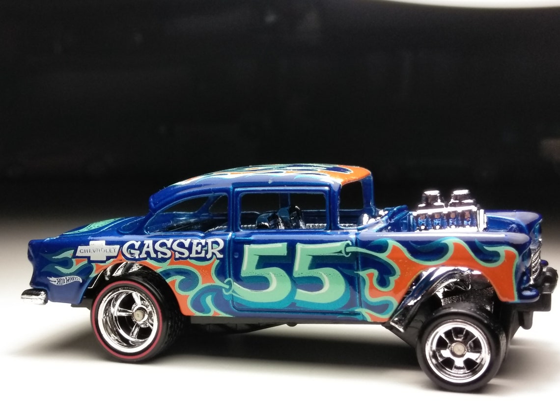Hot Wheels Chevy Gasser Custom Real Rubber Tires Etsy
