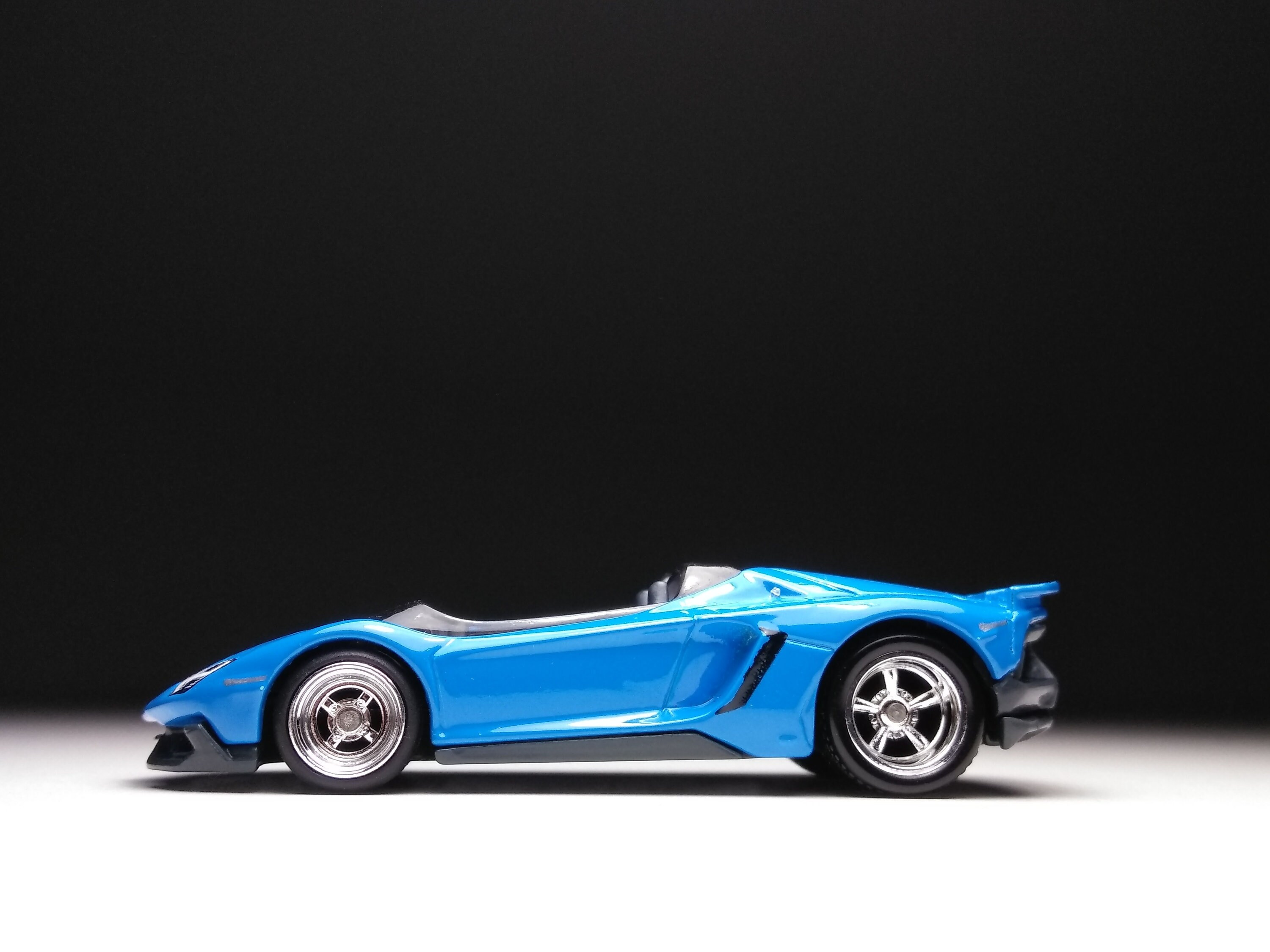 Hot Wheels Lamborghini Aventador J Blue Custom Real Rubber Etsy