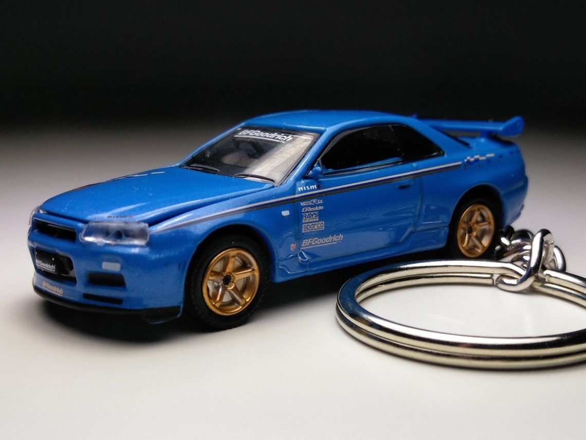 Nissan Skyline GTR R34 Keychain - Etsy