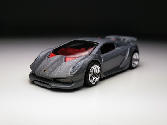 Lamborghini Sesto Elemento Hot Wheels (custom Real Rubber Tires