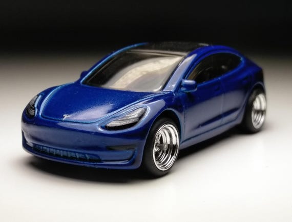 Tesla Model 3 Hot Wheels custom Real Rubber Tires Etsy Australia