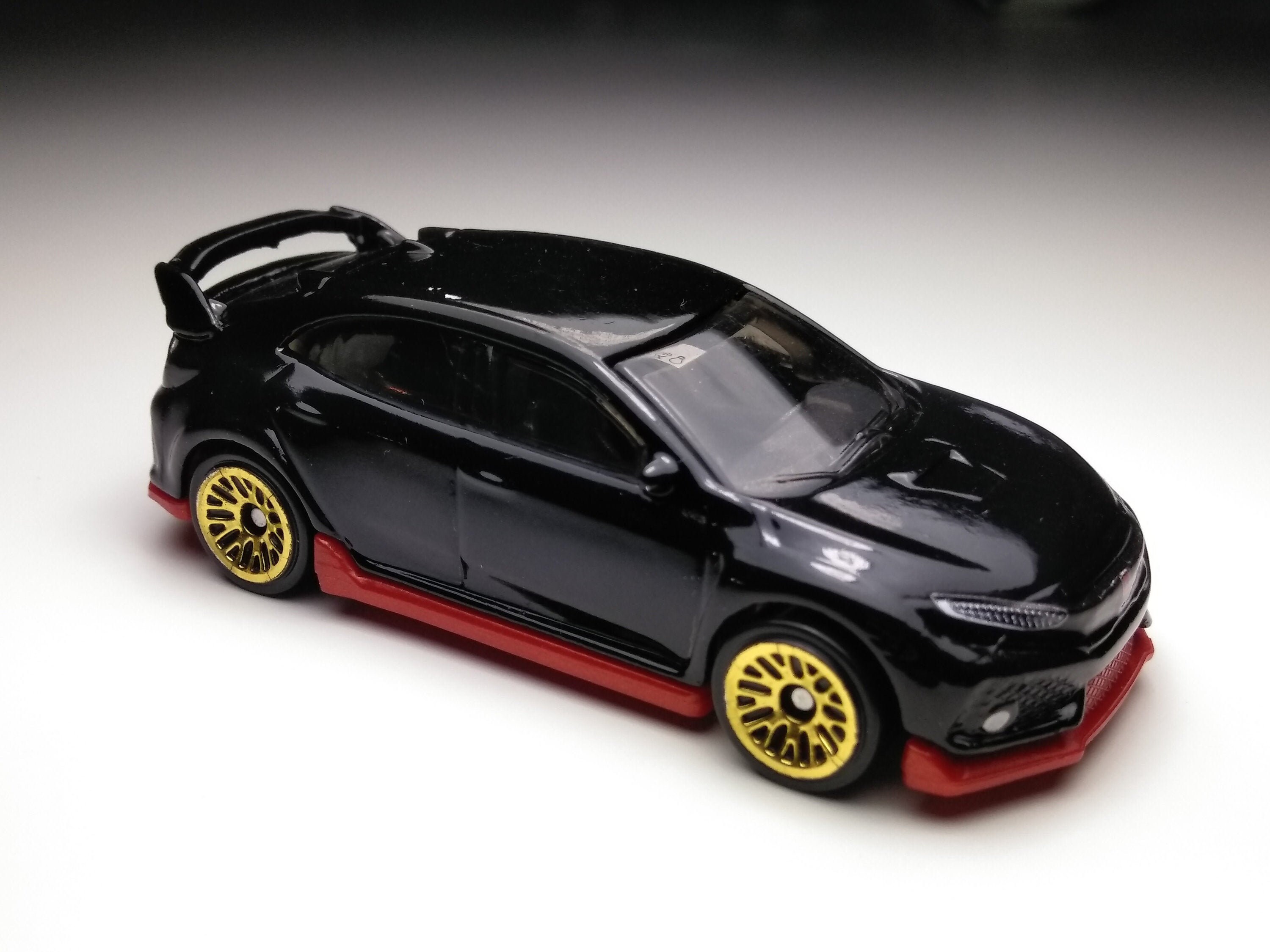 Honda Civic Type R Black Hot Wheels Custom Plastic Wheels Etsy