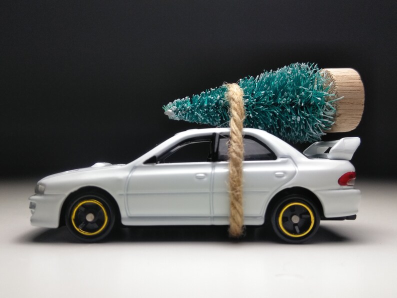 Subaru Impreza Carrying Christmas Tree Car Christmas Ornament Etsy
