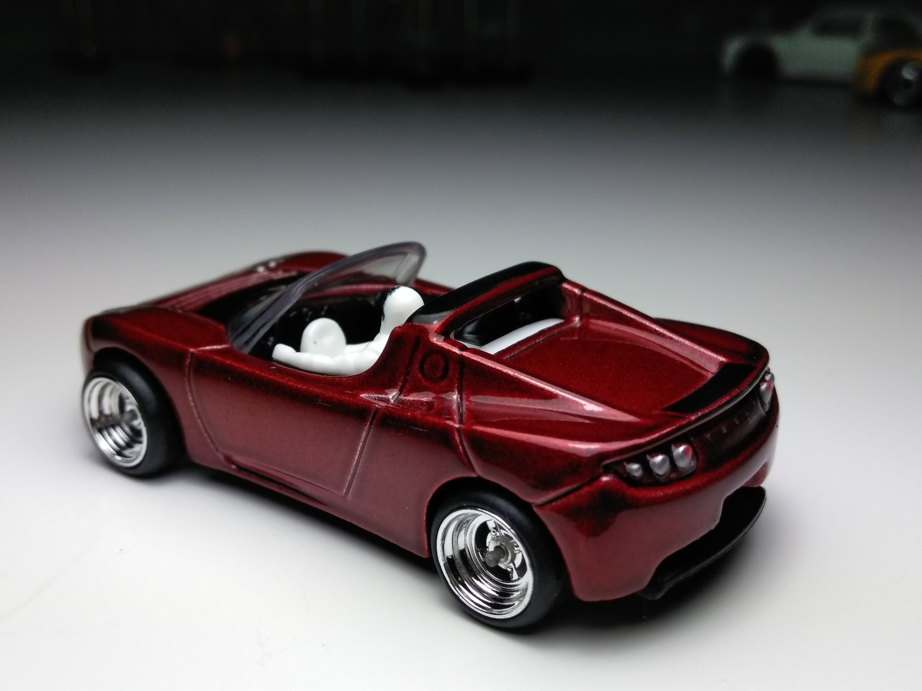 Push & Pull Toys Toys TESLA ROADSTER Hot Wheels Custom Real Rubber