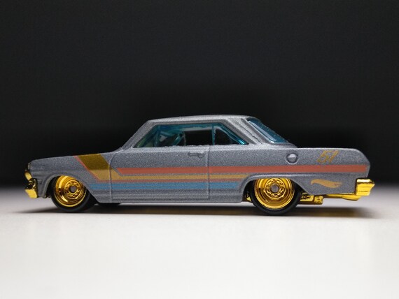 1963 Chevy Nova Ii Hot Wheels Custom Real Rubber Tires Etsy