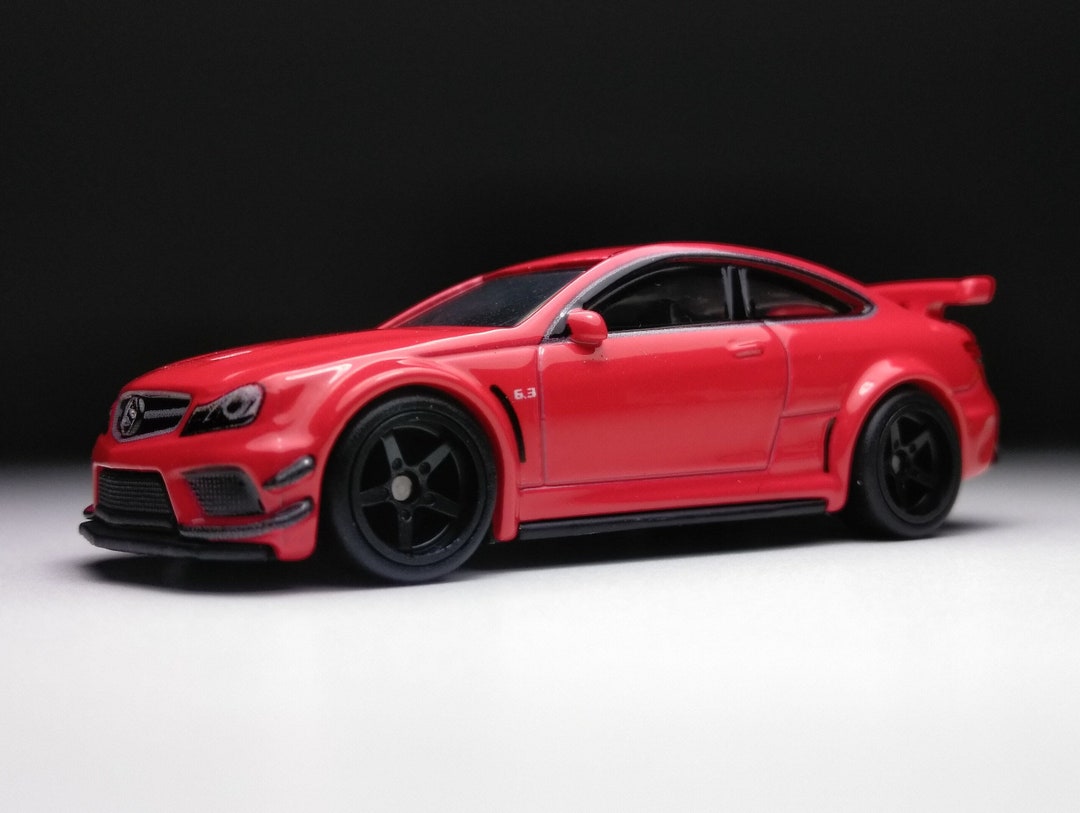 MERCEDES C63 AMG Black Series Hot Wheels (custom Real Rubber