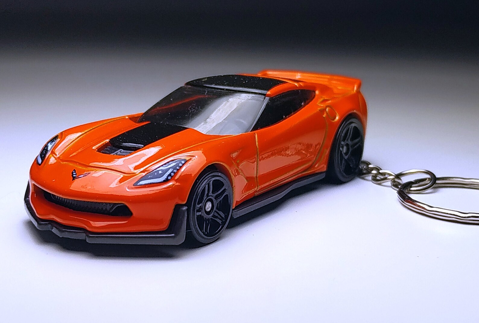 Corvette C7 Z06 Keychain Orange Hot Wheels Etsy