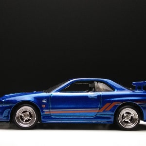 Nissan Skyline GT-R R34 Hot Wheels custom Real Rubber Tires - Etsy