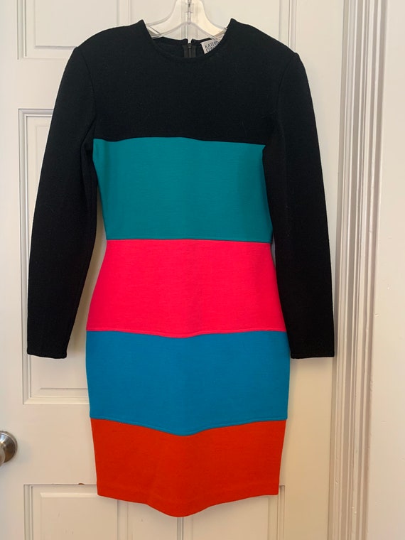 Vintage Kathryn Conover Striped Bodycon