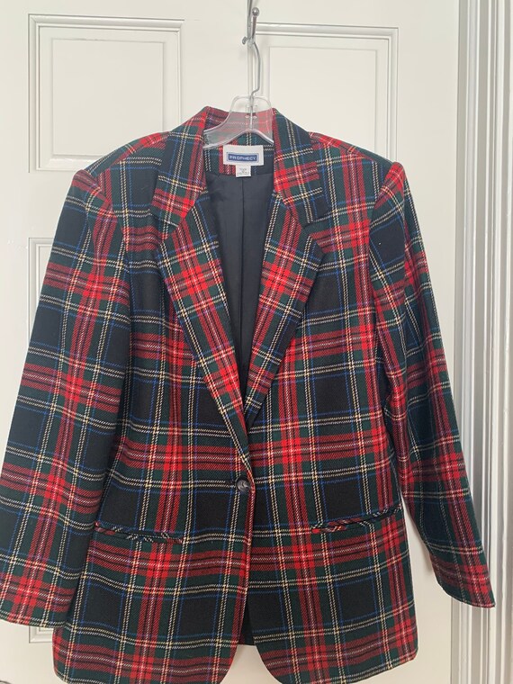 Vintage Plaid Blazer