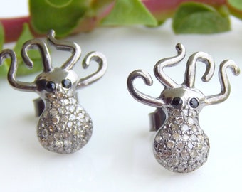 Octopus Diamond Earrings, 925 sterling silver Earrings , dainty octopus shape earrings, Ocean theme, Gift For Sister, Dainty Earrings