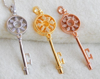30pcs Mini clé charms Silver Tone key charms pendentifs 19X9mm