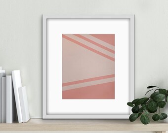 Oil Painting - Minimalist Artwork - Pink Color Pallet Unframed