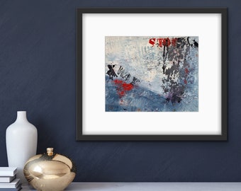Abstract Oil Painting: One Of A Kind Fine Art For Unique Wall Decor-Unframed