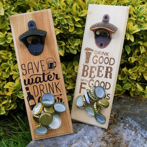 Personalized bottle opener l Gift for men l Father's Day gift l Wall bottle opener l Magnetic bottle opener l Bottle opener