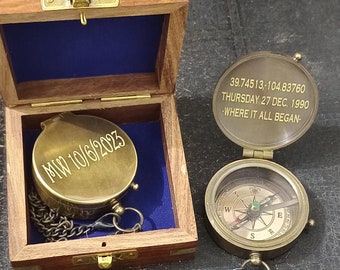 Geschenk für Sohn, personalisierter Kompass mit benutzerdefinierter Gravur, Jahrestag, Taufe, Kommuniongeschenk, Weihnachtsgeschenk, Abschlussgeschenk