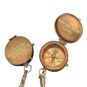 Personalized Engraved Compass Baptism Gift, First Communion Gifts for Boys, Custom Gifts for Confirmation, Christening, Gifts