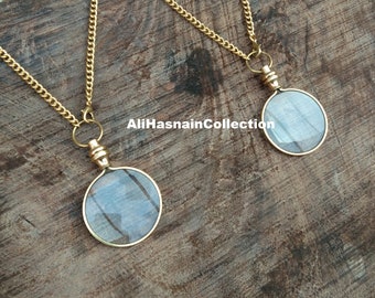 Brass  Monocle Necklace, Magnifying Glass Necklace, Pendent charm & chain, Best Magnifying Necklace Gift, Best friend Gift, Christmas Gift