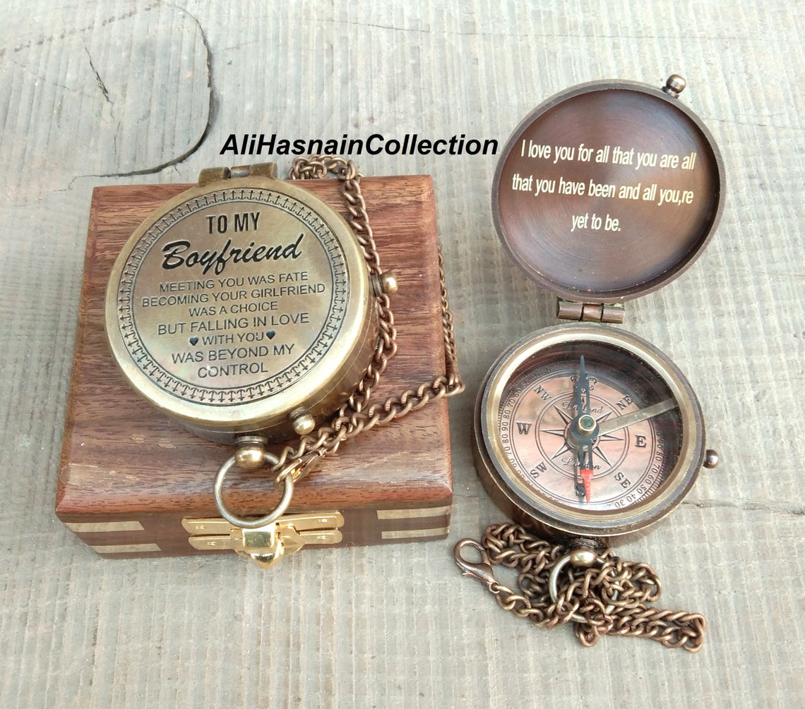 Personalized Compass to My Boyfriend Engraved Compass Etsy