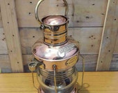 Nautical Brass Copper Ship Oil Lantern Hanging Lamp Collectible Decor Item, Birthday Gift, Anniversary Gift, Friends Gift, Christmas Gift