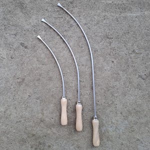 Beflockungseisen / Sattelanpassungswerkzeug - ein Set mit 3 (gebogenen)