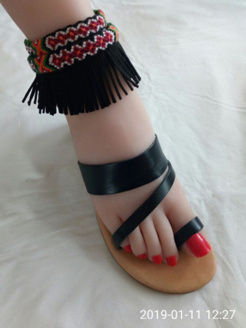 Greek platform sandals in real leather with SOFT-BETT-SOLE