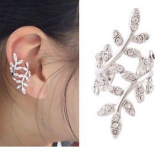 Leaf ear clearance cuff earrings