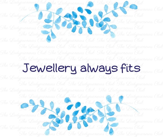 Jewellery Quotes Blue Floral Design Month of Facebook Posts