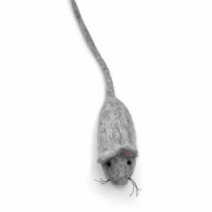 Catnip Alternative, Felt Mouse Toy, Realistic Kitty Prey, Playful Wool Cat Prey