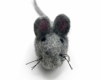 Catnip Alternative, Wool Felt Mouse Cat Toy, Realistic Kitty Prey, Playful Plush Pet Item