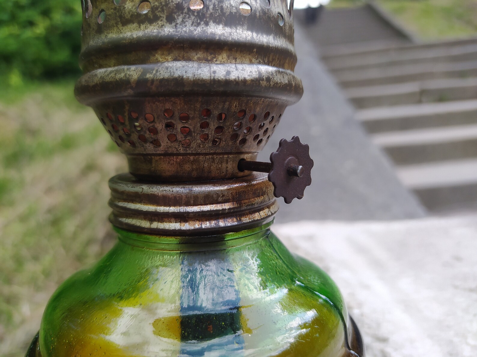 Kerosene Lantern 1960s / Antique Glass Gas Lamp /home Decor Etsy