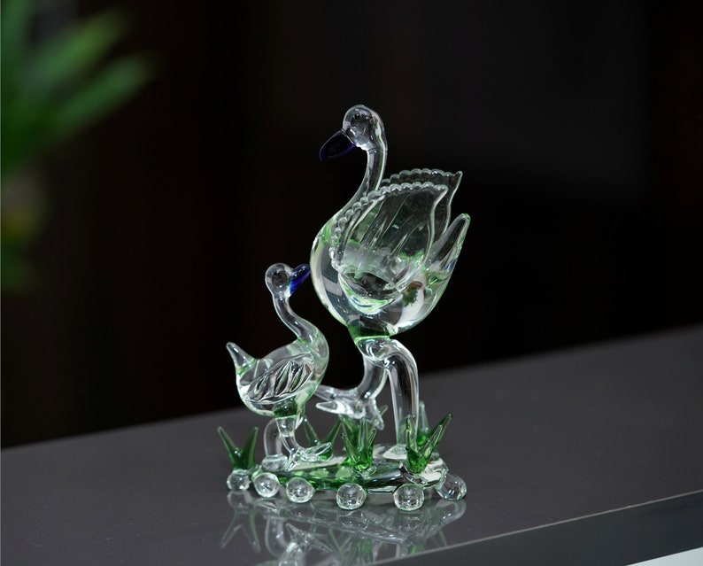 for The Home Decorative showpiece with Transparent Glass Material Bathakh Pair