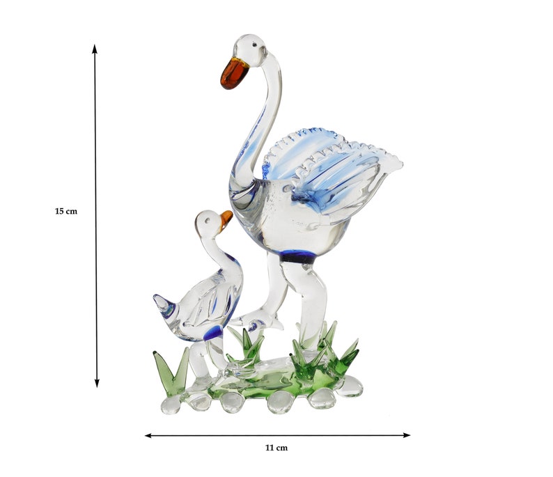 for The Home Decorative showpiece with Transparent Glass Material Bathakh Pair