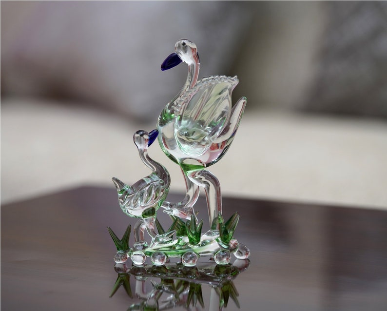 for The Home Decorative showpiece with Transparent Glass Material Bathakh Pair