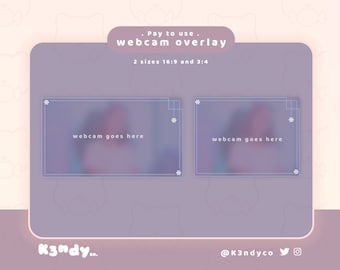 Twitch Webcam Overlay | Minimal Blue Snowflake Cute Webcam Overlay | Twitch Youtube Stream