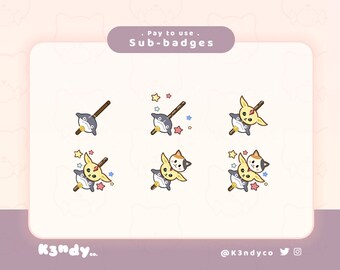 Twitch sub/bit badges | Final Fantasy Dango FFXIV Cute Kawaii Pack 2 | Twitch Stream Sub badges
