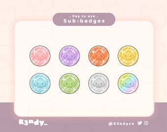 Twitch sub/bit badges | Final Fantasy Chocobo Coins FFXIV Cute Kawaii | Twitch Stream Sub badges Channel Points