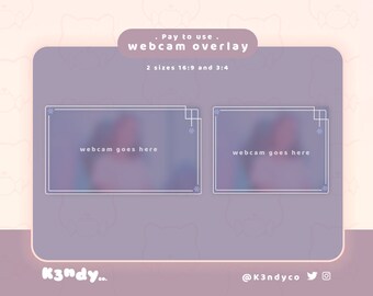 Twitch Webcam Overlay | Minimal White Snowflake Cute Webcam Overlay | Twitch Youtube Stream
