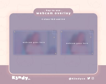 Twitch Webcam Overlay | Minimal Blue Star Cute Webcam Overlay | Twitch Youtube Stream
