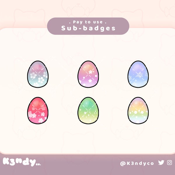Twitch Egg Subbadge Etsy