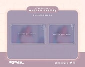 Twitch Webcam Overlay | Minimal White Star Cute Webcam Overlay | Twitch Youtube Stream