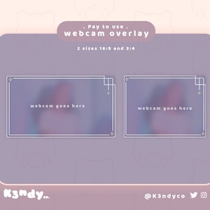 Twitch Webcam Overlay | Minimal White Star Cute Webcam Overlay | Twitch Youtube Stream