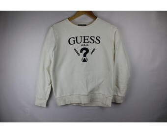 guess cream jumper