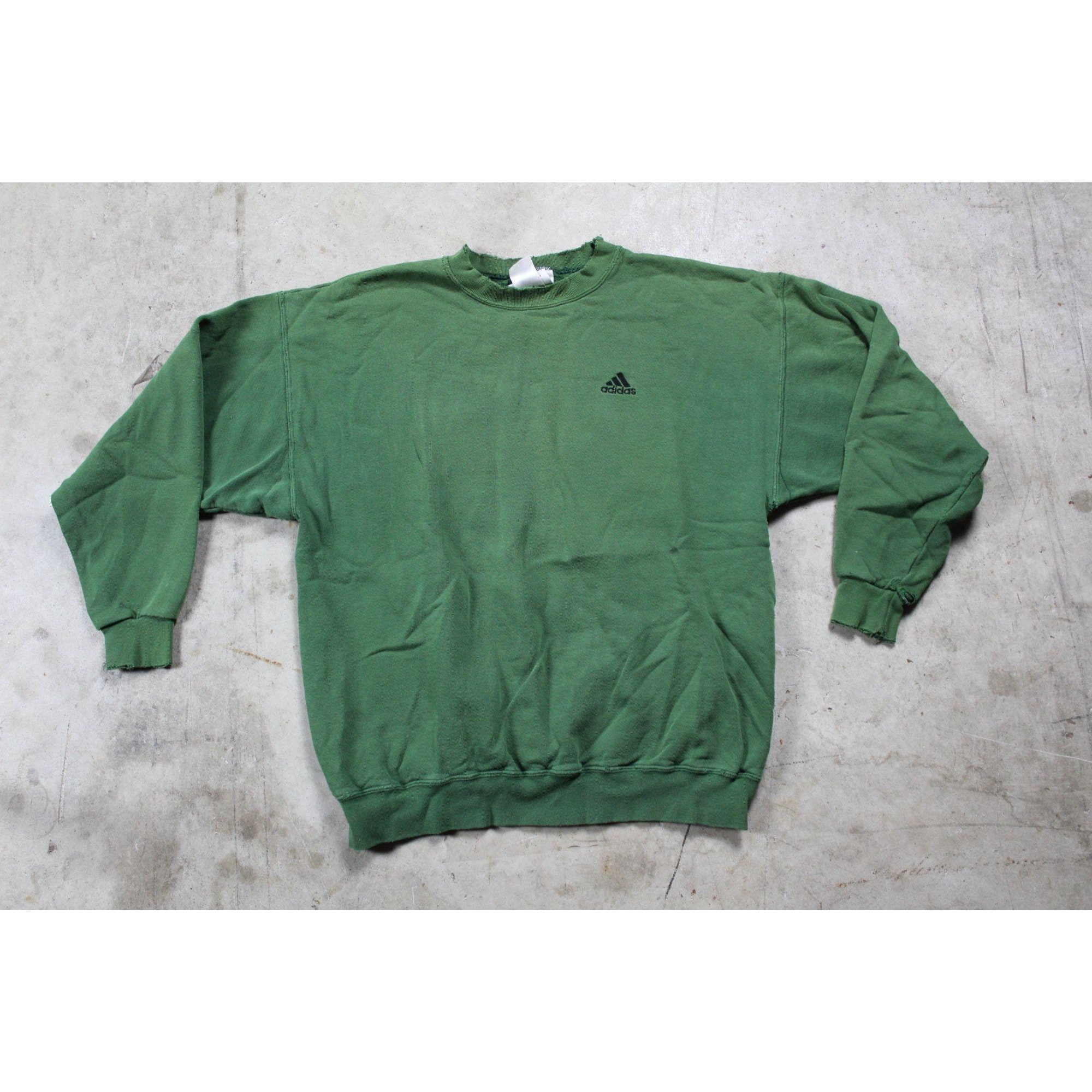 Vintage Green Adidas Crewneck Etsy